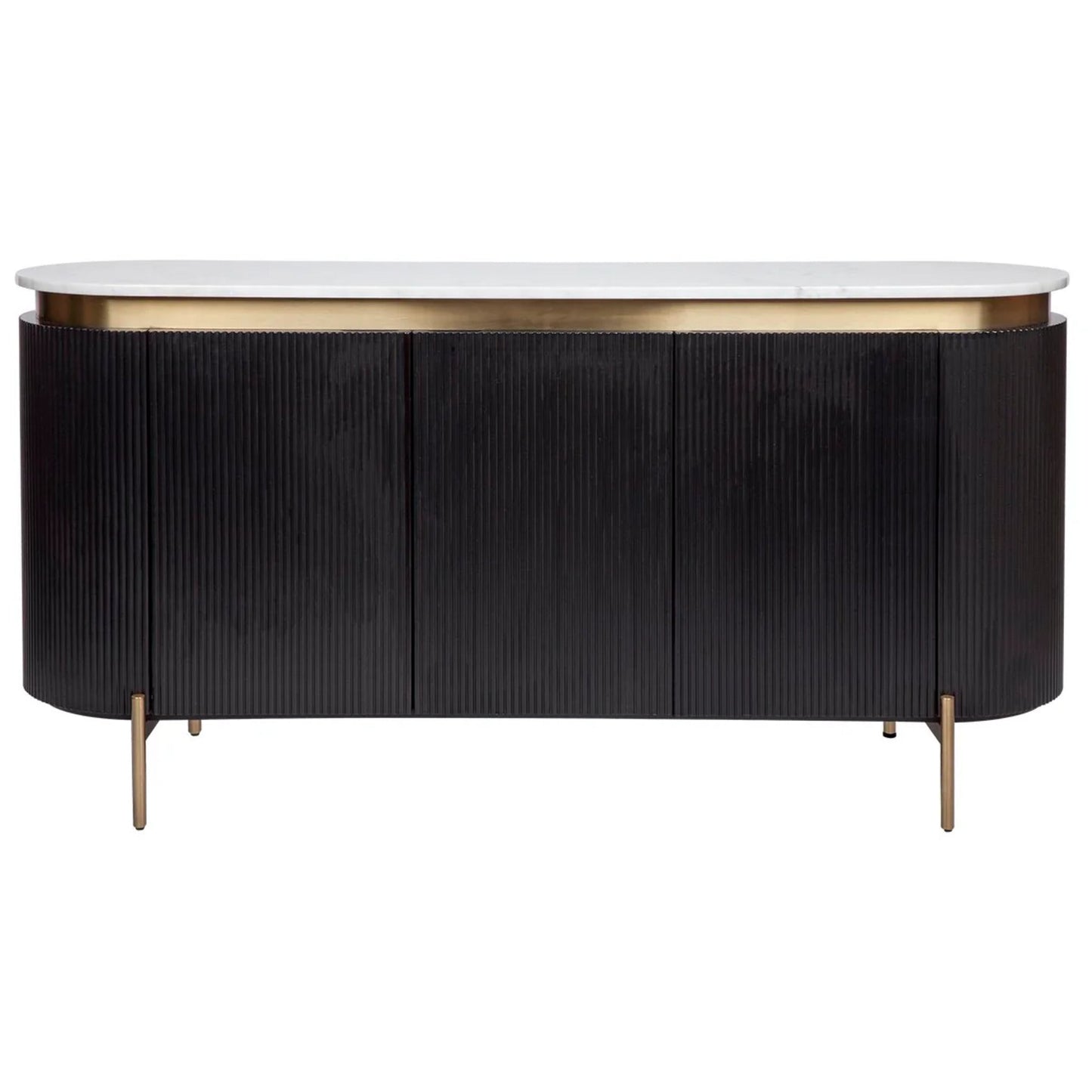 Demarco Curved Metallic Buffet Table Buffet Table Cafe Lighting & Living Black