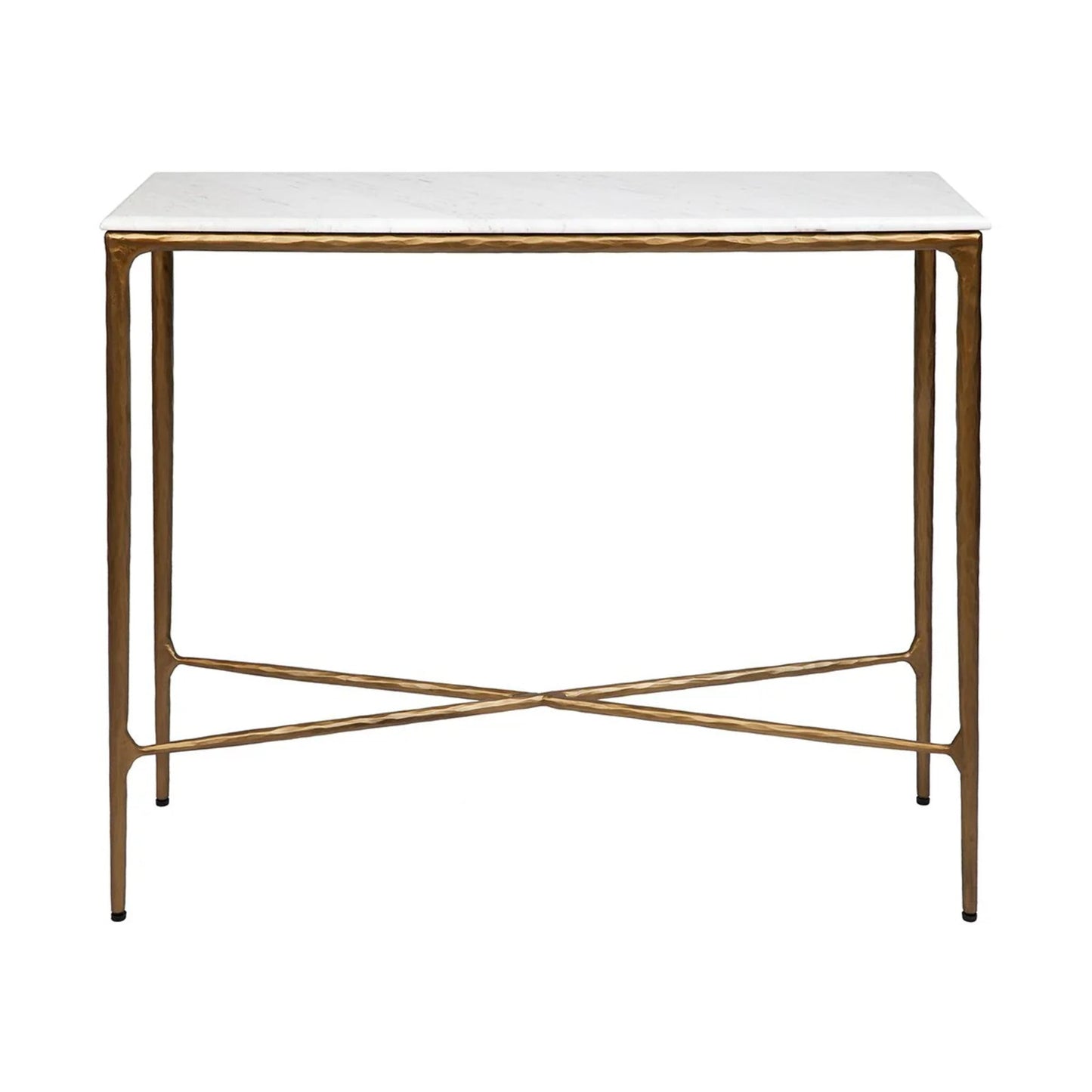 Heston Large Marble Console Table Console Table Cafe Lighting & Living Brass Small