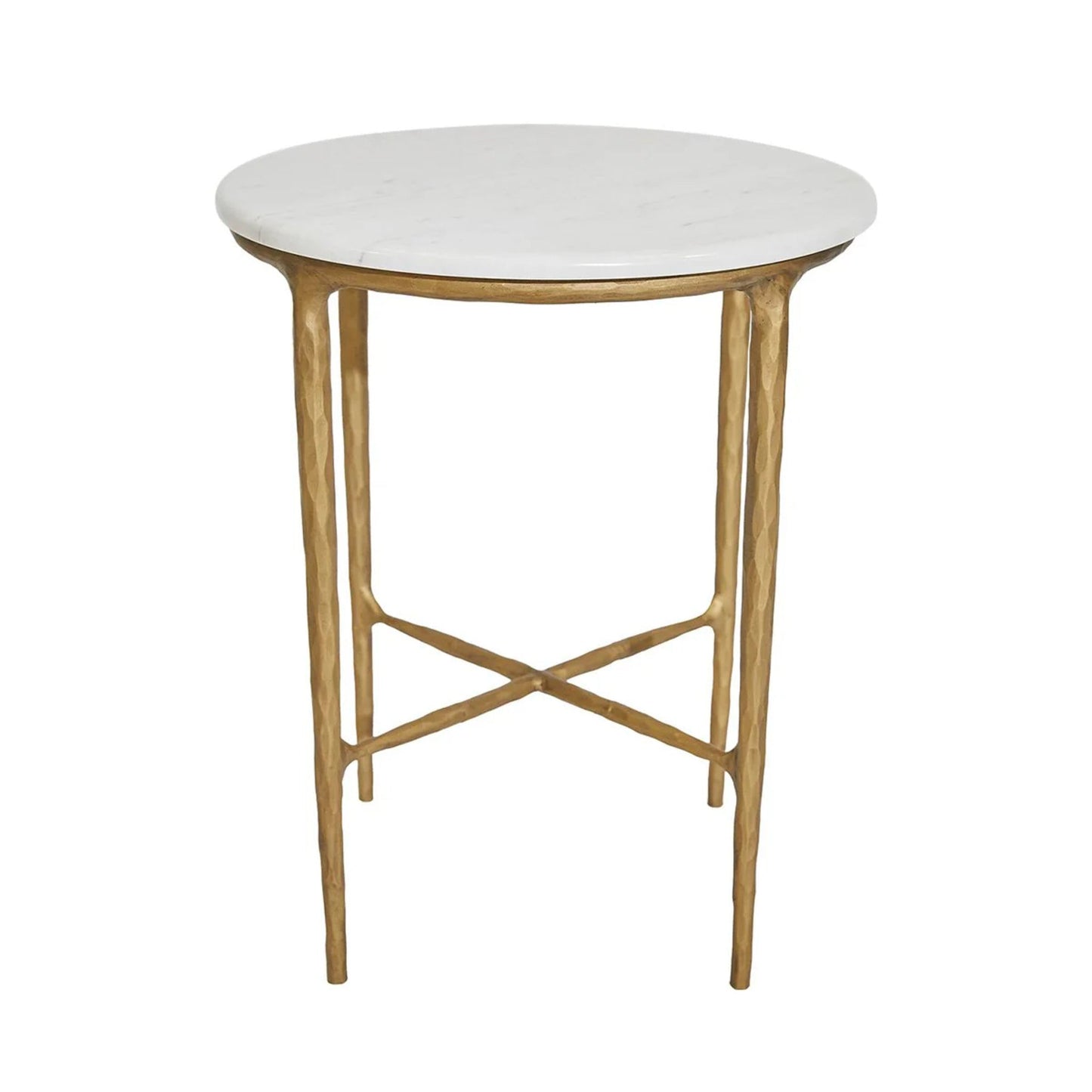 Heston Round Marble Side Table Side Table Cafe Lighting & Living Brass
