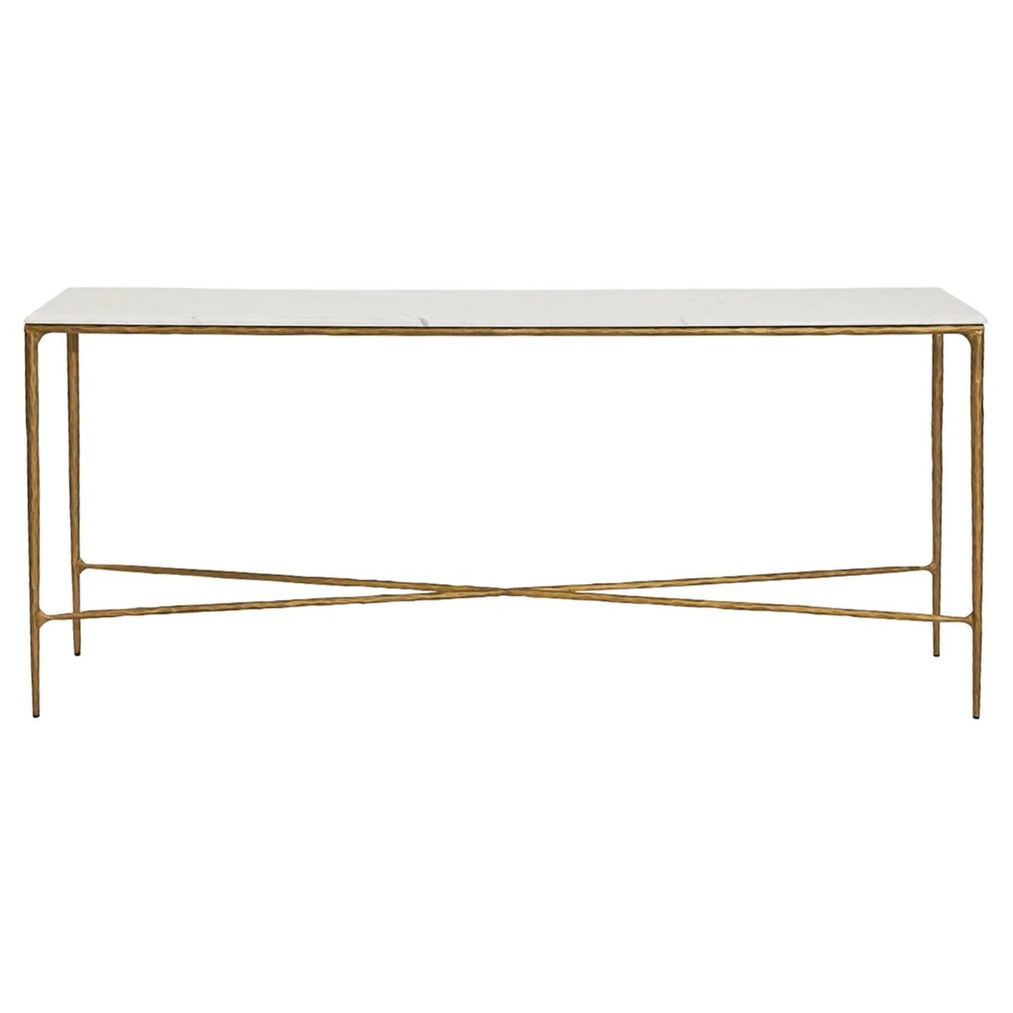 Heston Small Marble Console Table Console Table Cafe Lighting & Living Brass Large