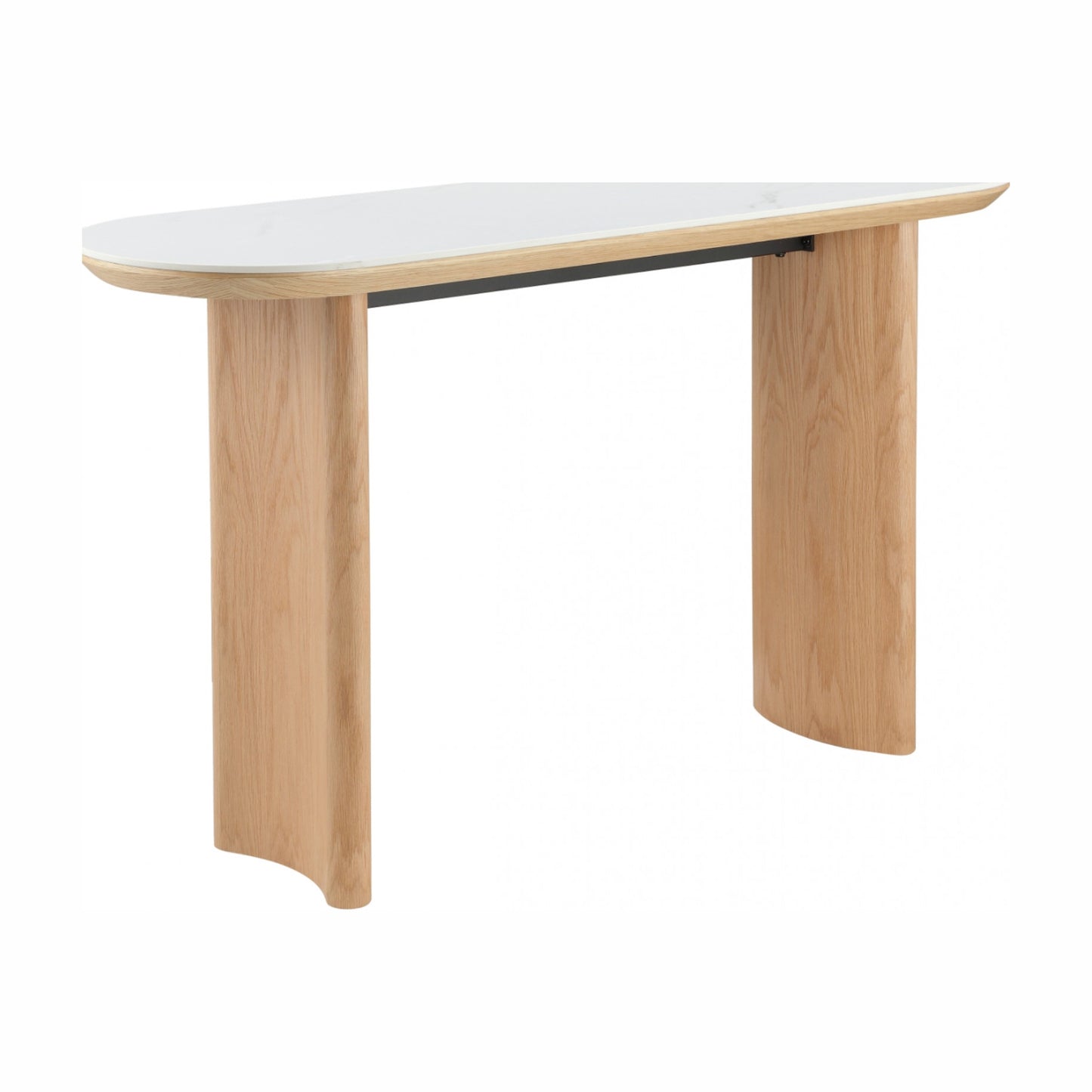 Lucerne Wood Console Table With Ceramic - Natural