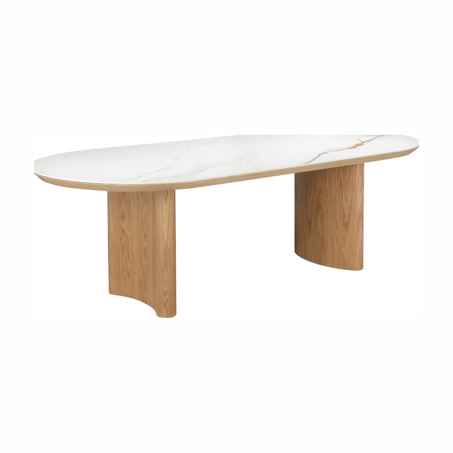 Lucerne Wood Dining Table With Ceramic - Natural
