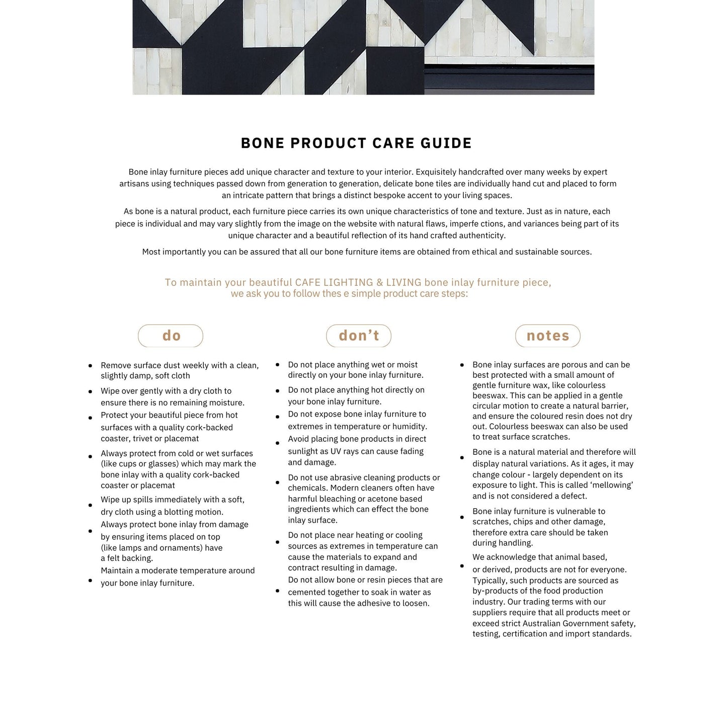 Makayla Natural Coffee Table - White & Gold Coffee Table Cafe Lighting & Living