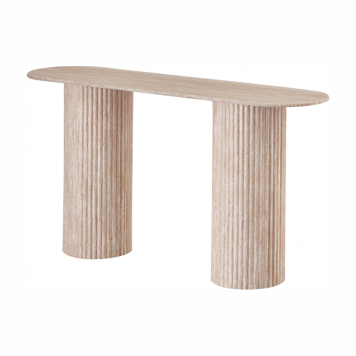 Milos Occasional Stone Console Table - Limestone