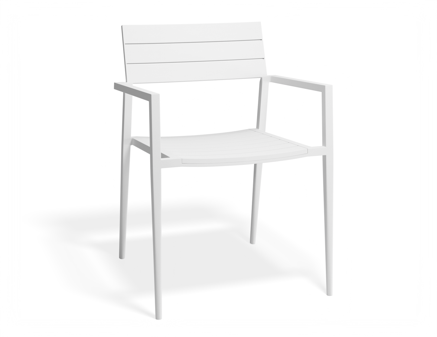 Halki Metal Outdoor Dining Chair - White
