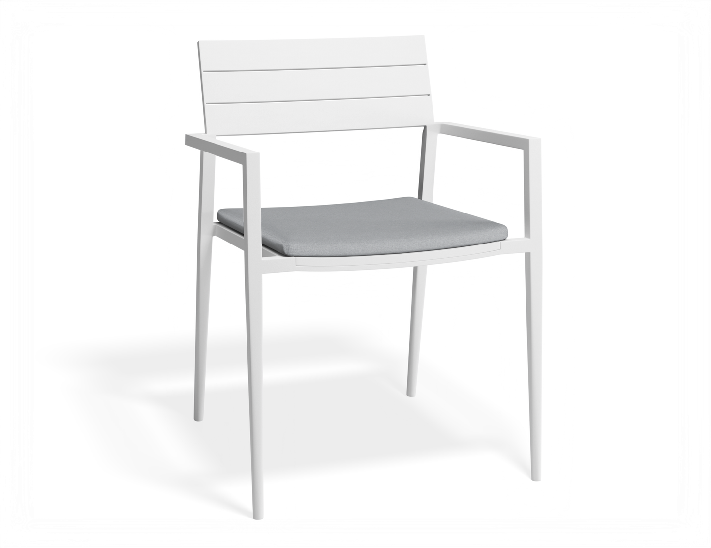 Halki Metal Outdoor Dining Chair - White