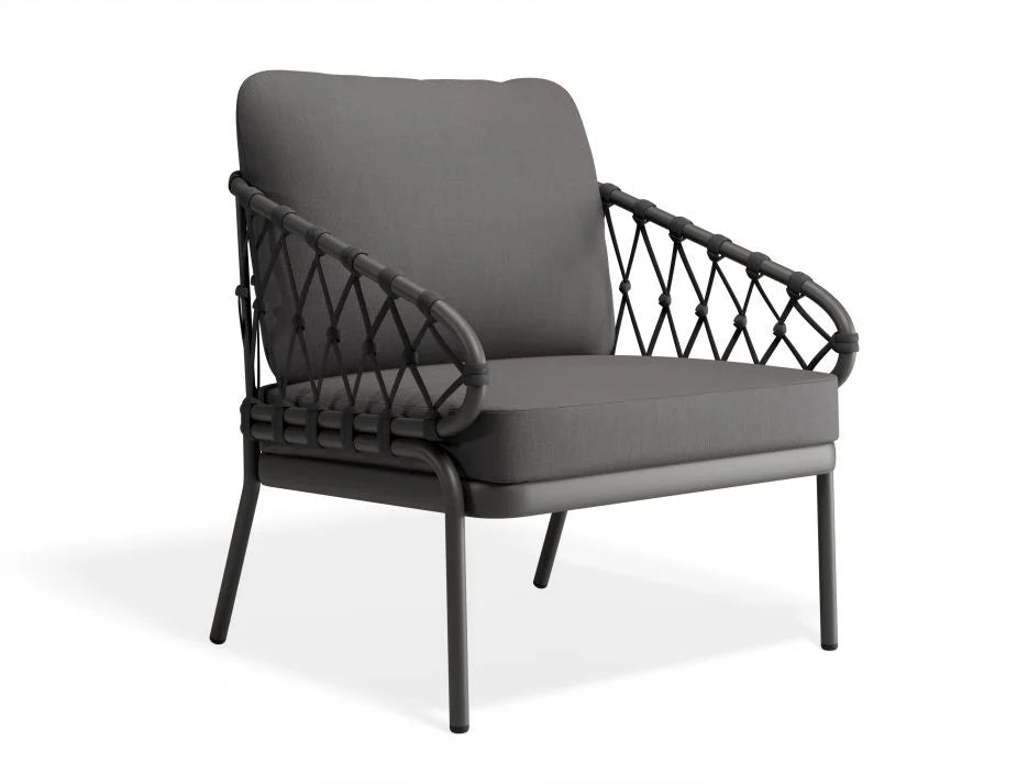 Kara Metal Outdoor Lounge Chair - White