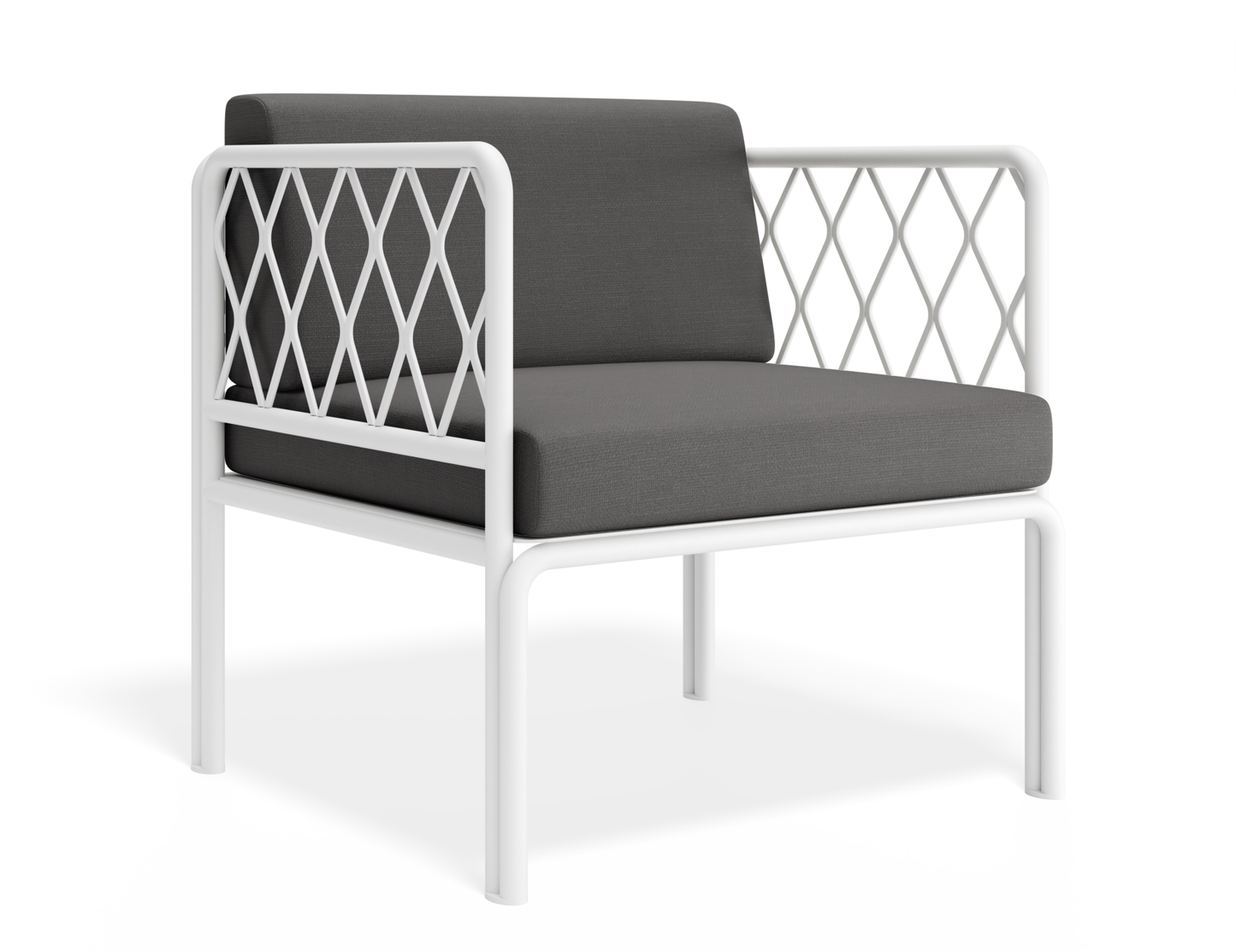 Seville Single Metal Outdoor Lounge Chair - Charcoal