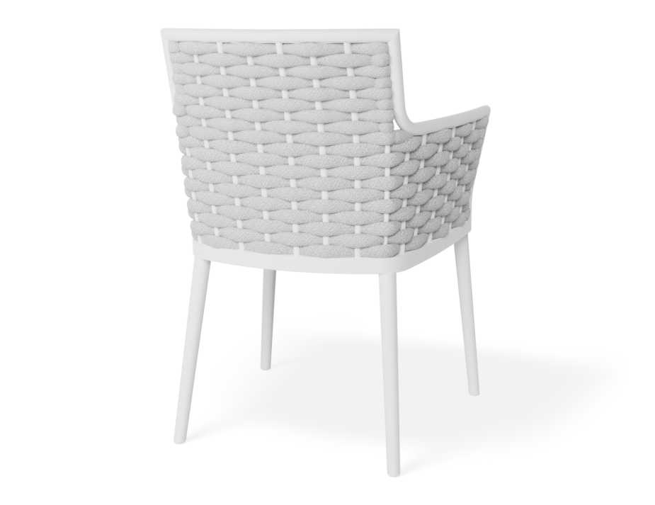 Siano Metal Outdoor Dining Chair - White