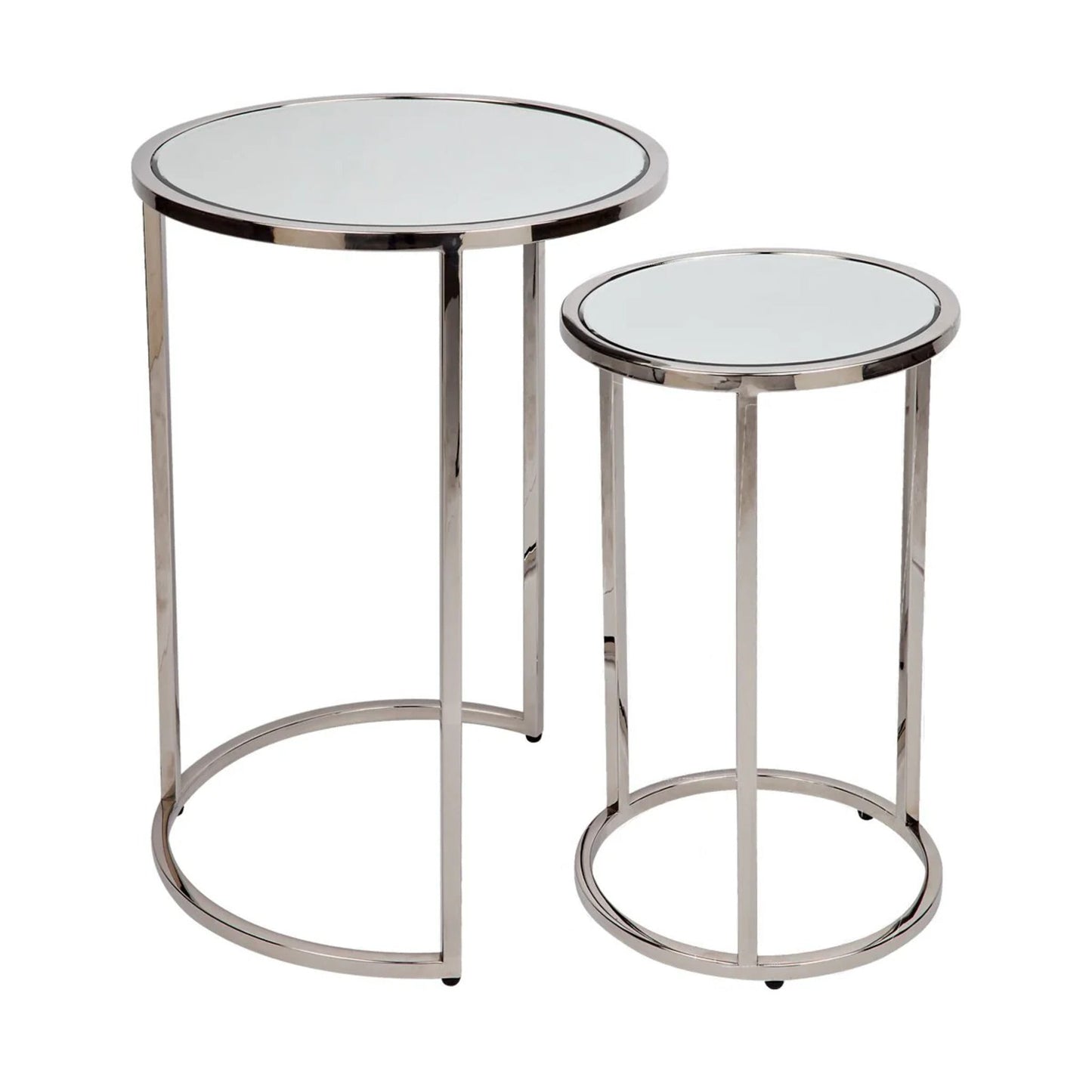 Serene Nesting Side Tables Side Table Cafe Lighting & Living Nickel