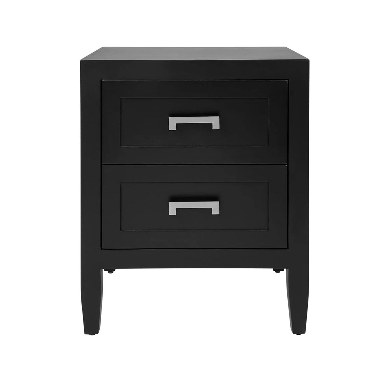 Soloman Large Two Drawer Bedside Table - White Bedside Table Cafe Lighting & Living Black Small