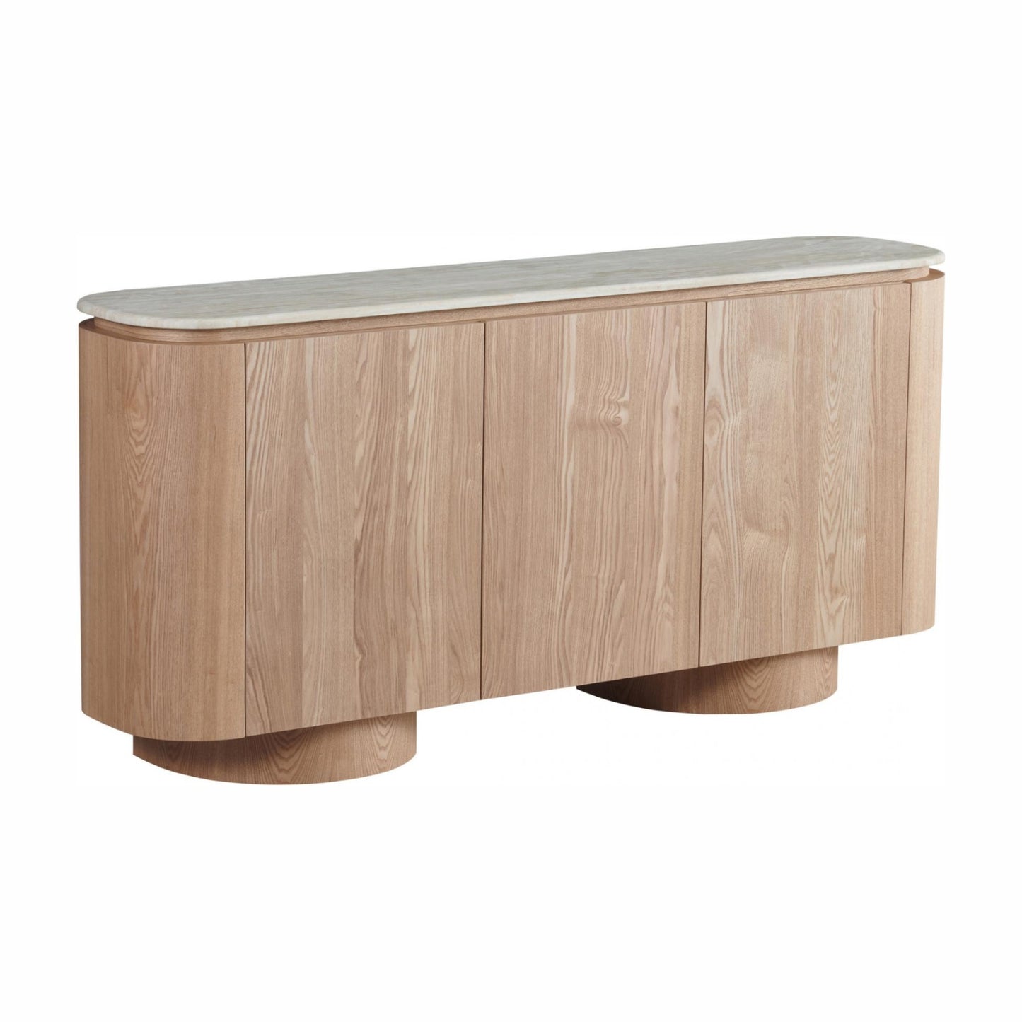 Waverley Occassional Stone Sidebord Buffet Table - White Travertine