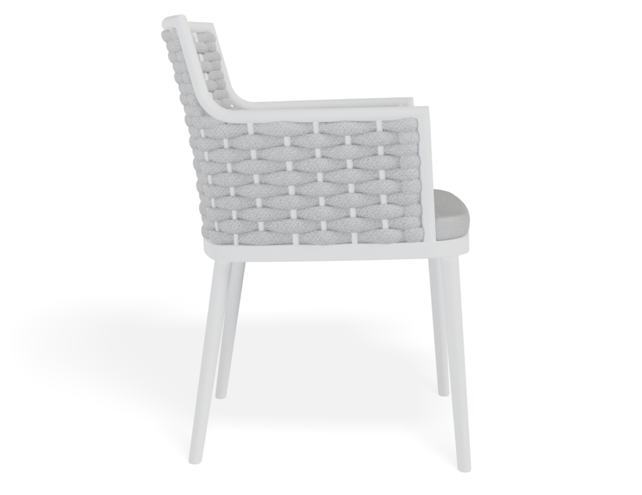 Siano Metal Outdoor Dining Chair - White