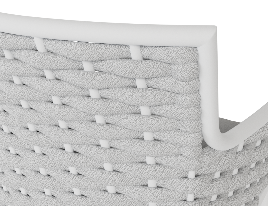 Siano Metal Outdoor Dining Chair - White