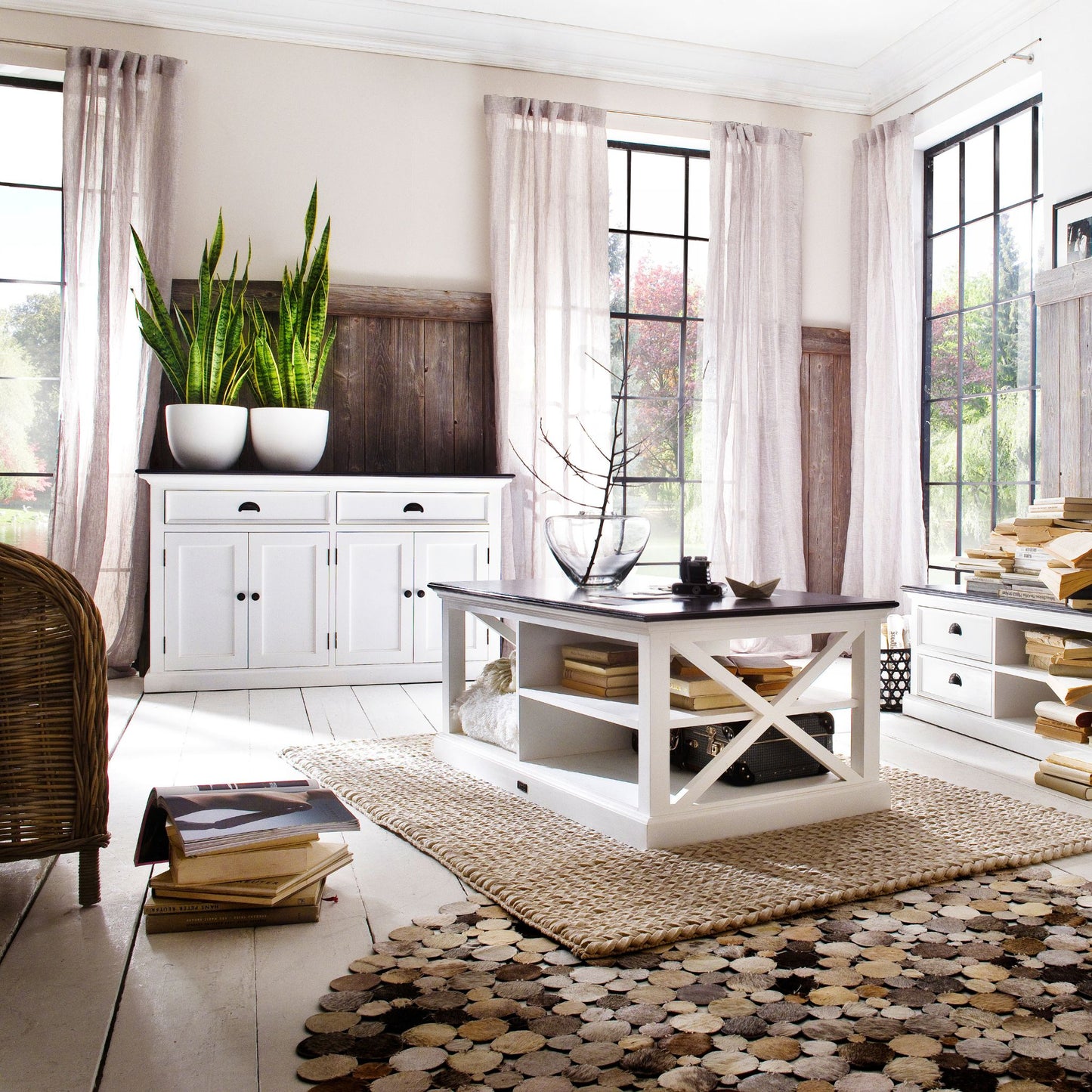 Halifax Classic White Buffet Table
