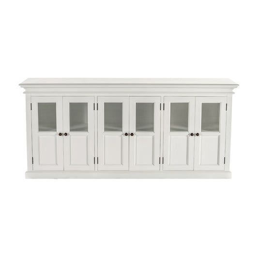 Halifax Classic White 6 Glass Door Buffet Table