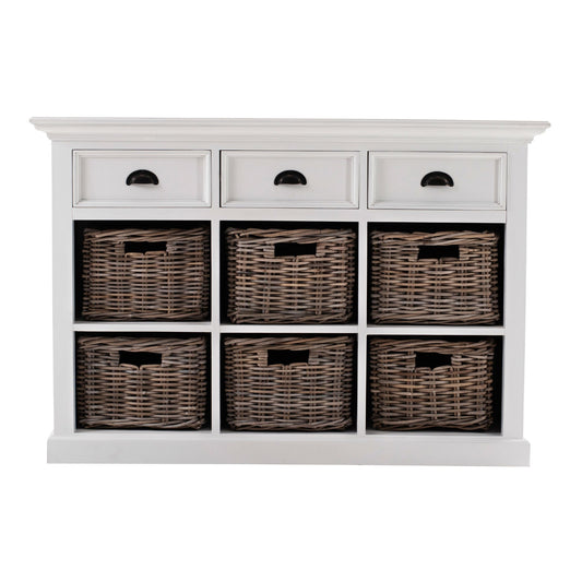 Halifax Classic White 6 Basket Buffet Table