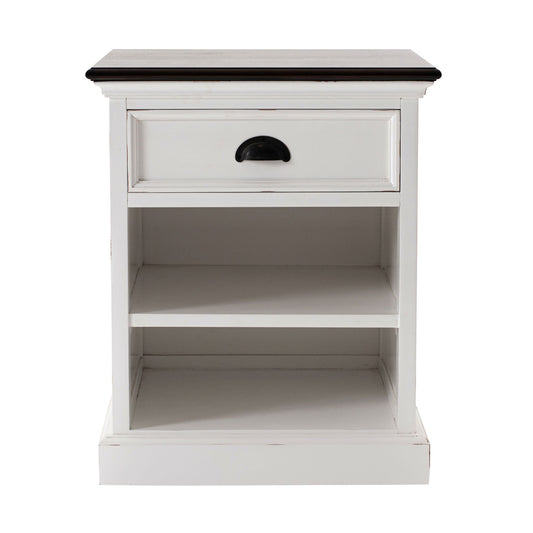 Halifax Accent Classic White Shelved Side Table