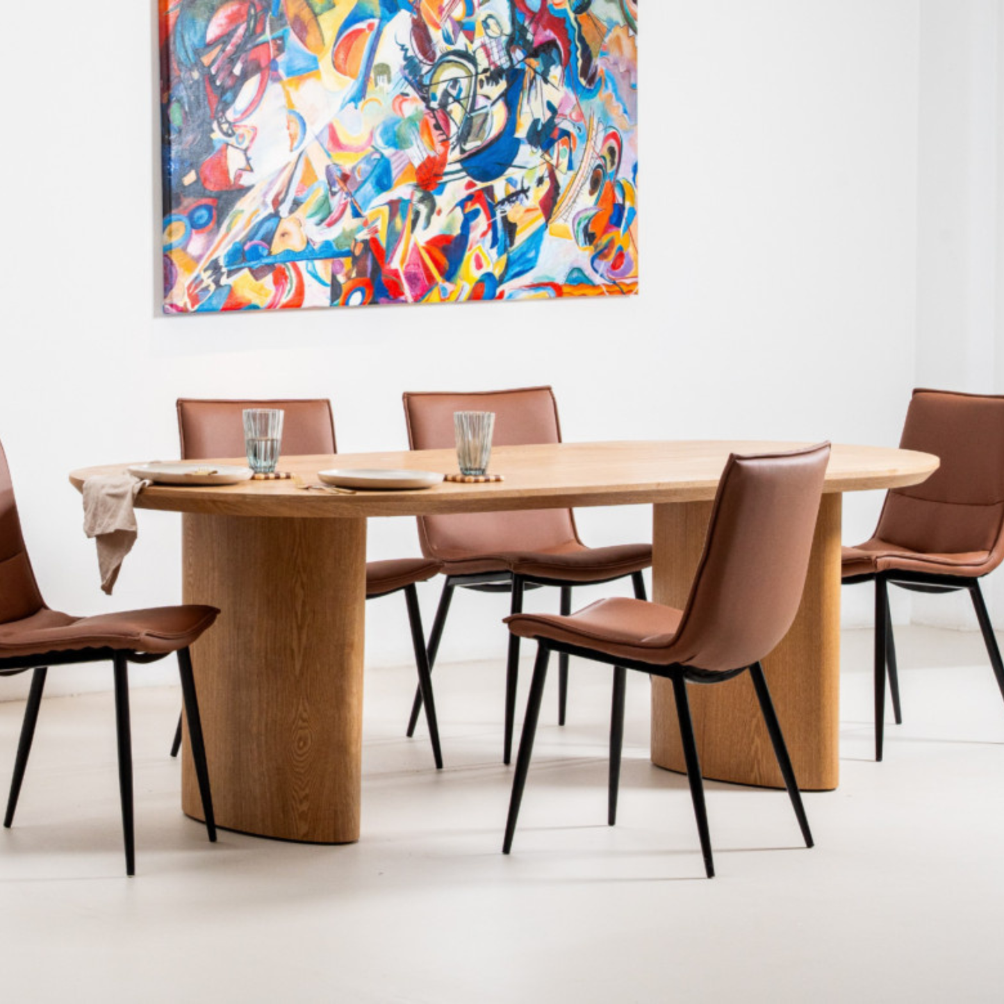 Boyd 220cm Natural Oval Dining Table