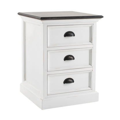 Halifax Accent Classic White Drawer Side Table