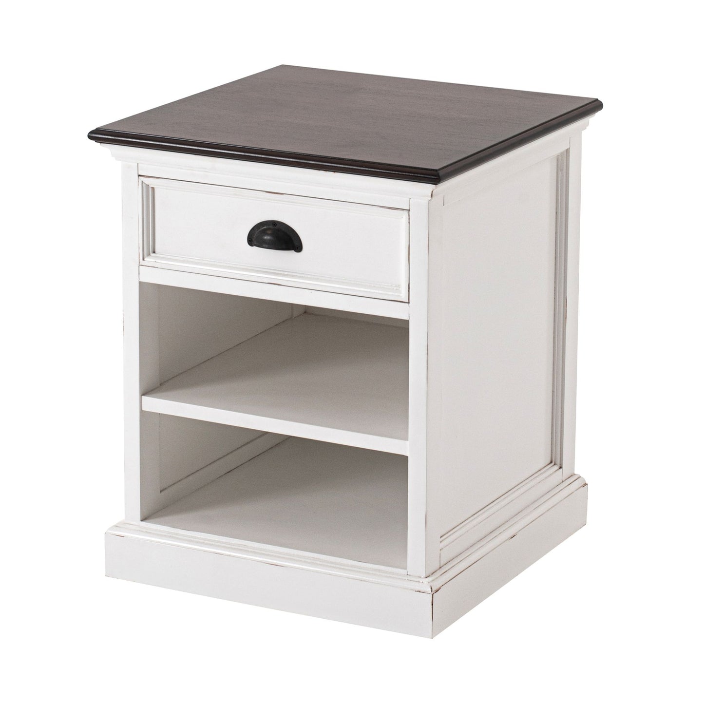 Halifax Accent Classic White Shelved Side Table