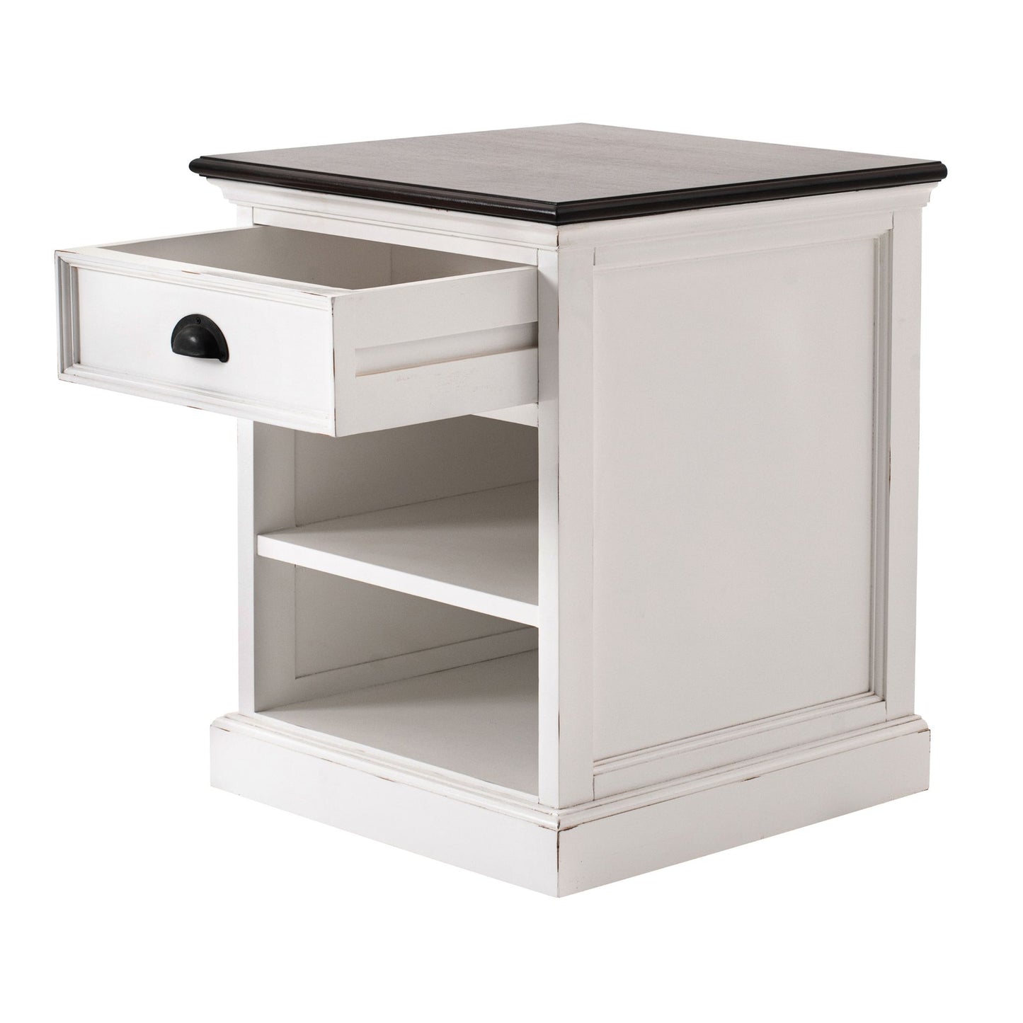 Halifax Accent Classic White Shelved Side Table