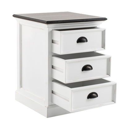 Halifax Accent Classic White Drawer Side Table