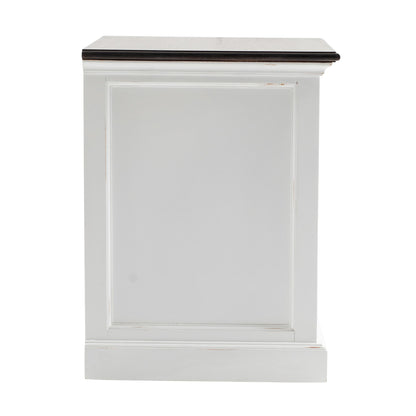 Halifax Accent Classic White Drawer Side Table