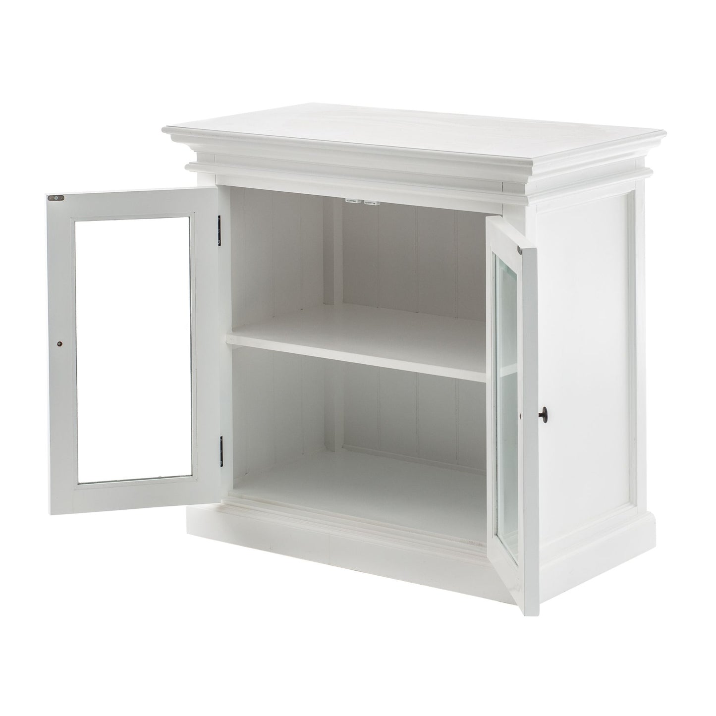 Halifax Classic White Glass Display Buffet Table