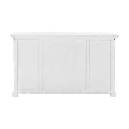Halifax Classic White Glass 4 Door Buffet Table