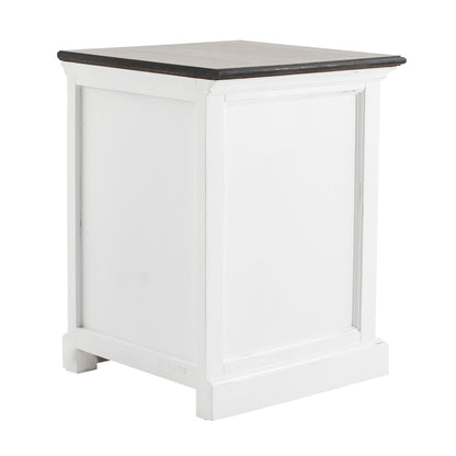 Halifax Accent Classic White Drawer Side Table