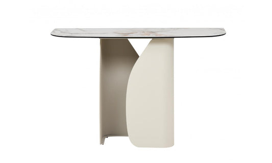 Messina Marble Console Table - Milan White