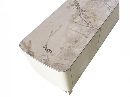 Messina Marble TV Unit Milan White