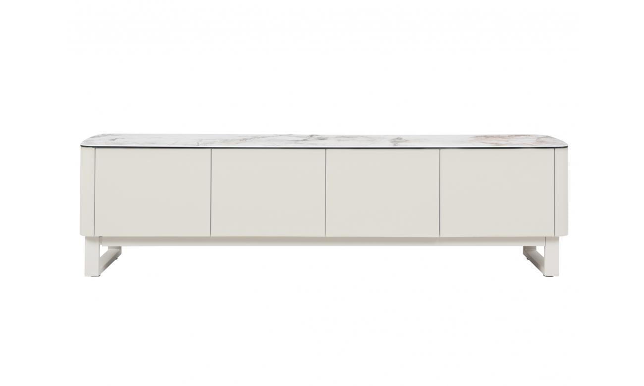 Messina Marble TV Unit Milan White
