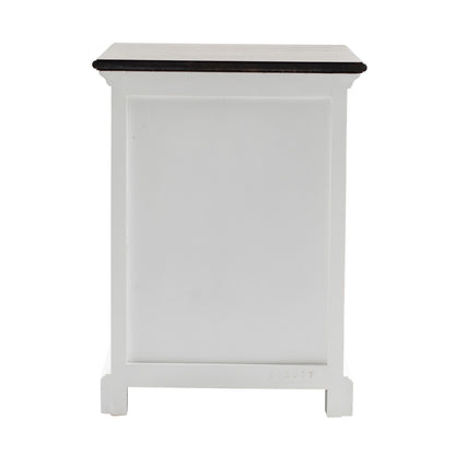 Halifax Accent Classic White Drawer Side Table