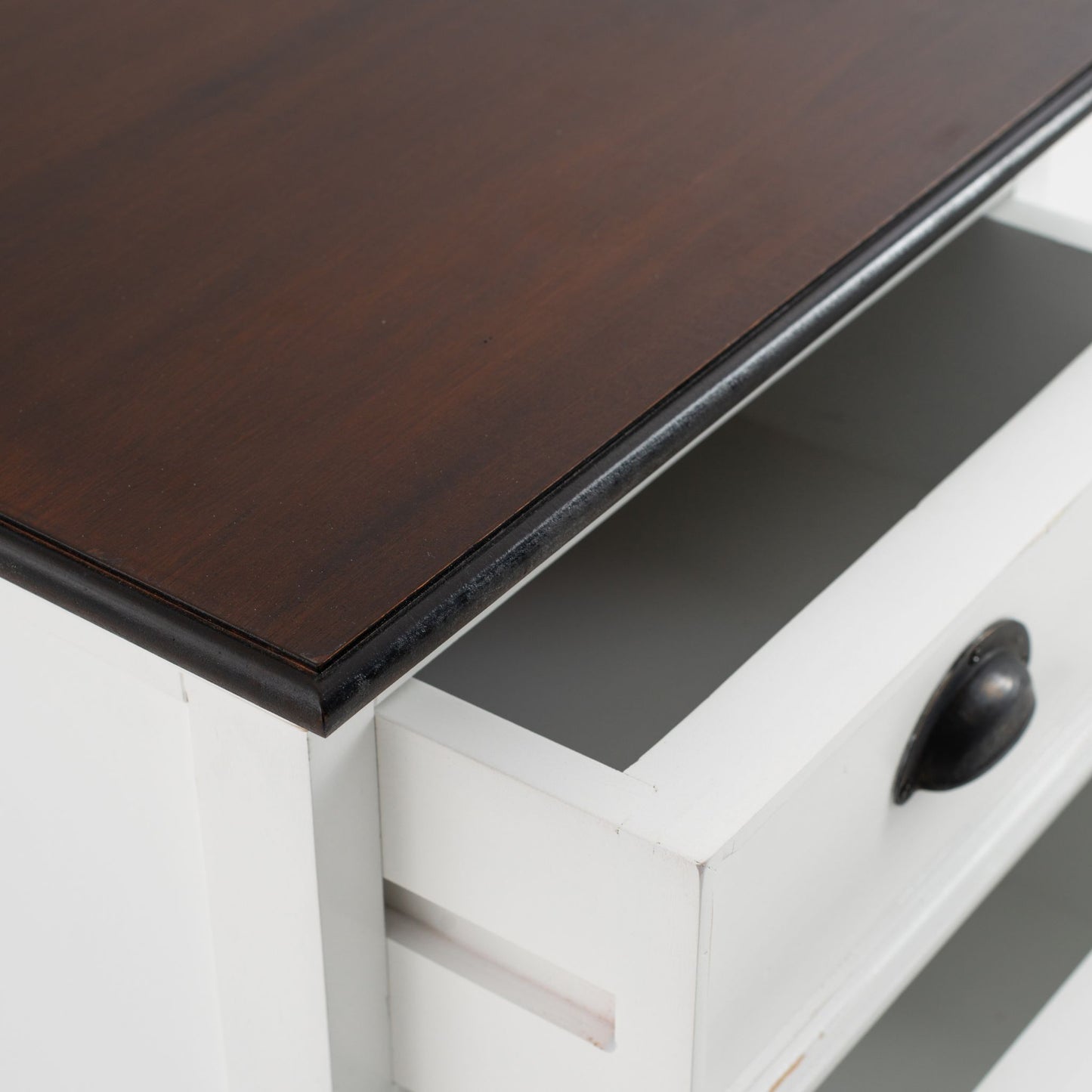 Halifax Accent Classic White Drawer Side Table