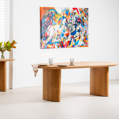 Boyd 220cm Natural Oval Dining Table