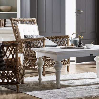 Provence Classic White Rectangular Coffee Table