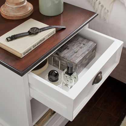 Halifax Accent Classic White Shelved Side Table