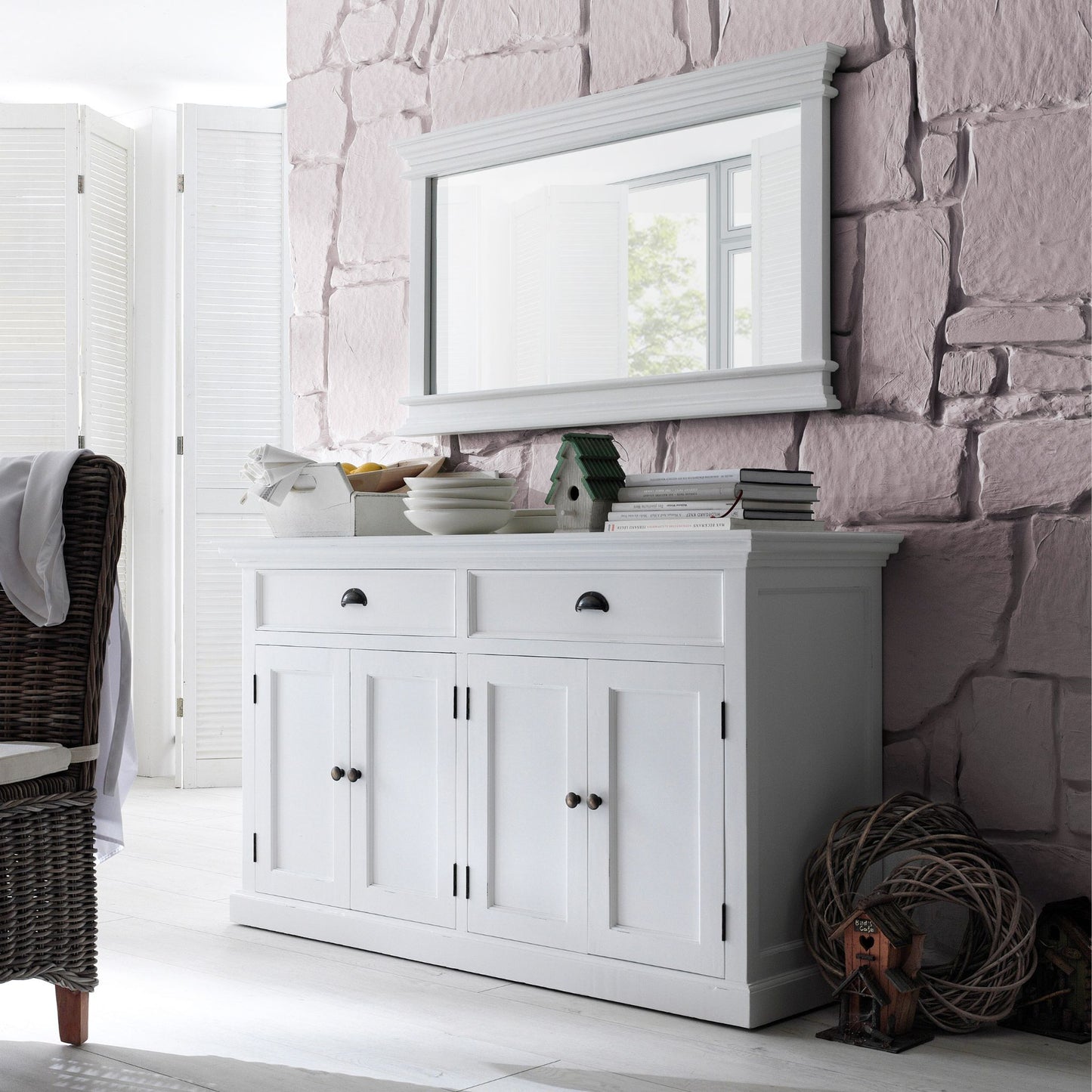 Halifax Classic White Buffet Table
