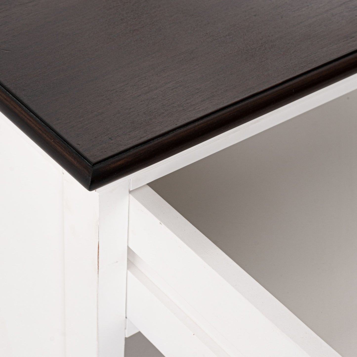 Halifax Accent Classic White Shelved Side Table