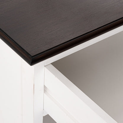 Halifax Accent Classic White Shelved Side Table