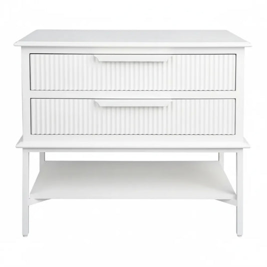 Aimee Large Ribbed Bedside Table