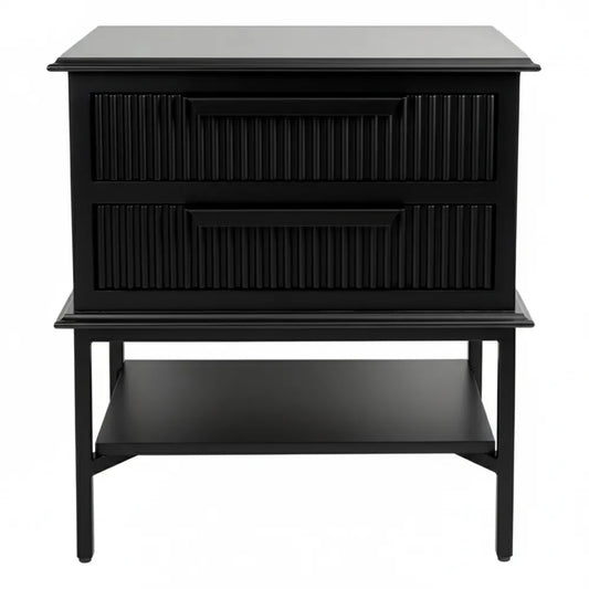 Aimee Small Ribbed Bedside Table