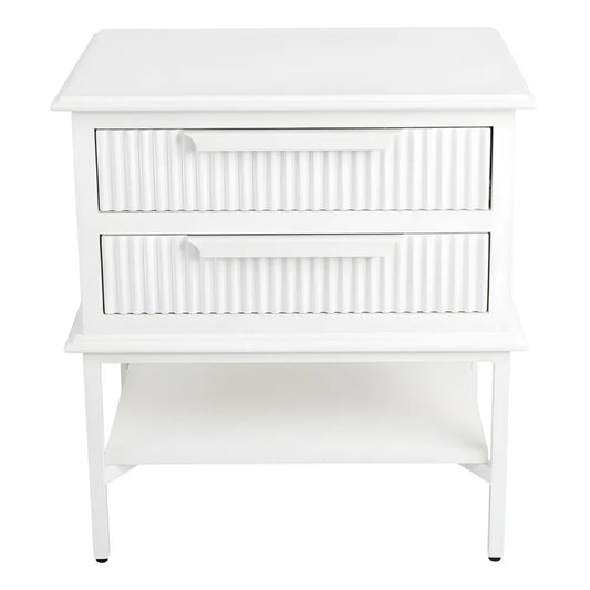 Aimee Small Ribbed Bedside Table