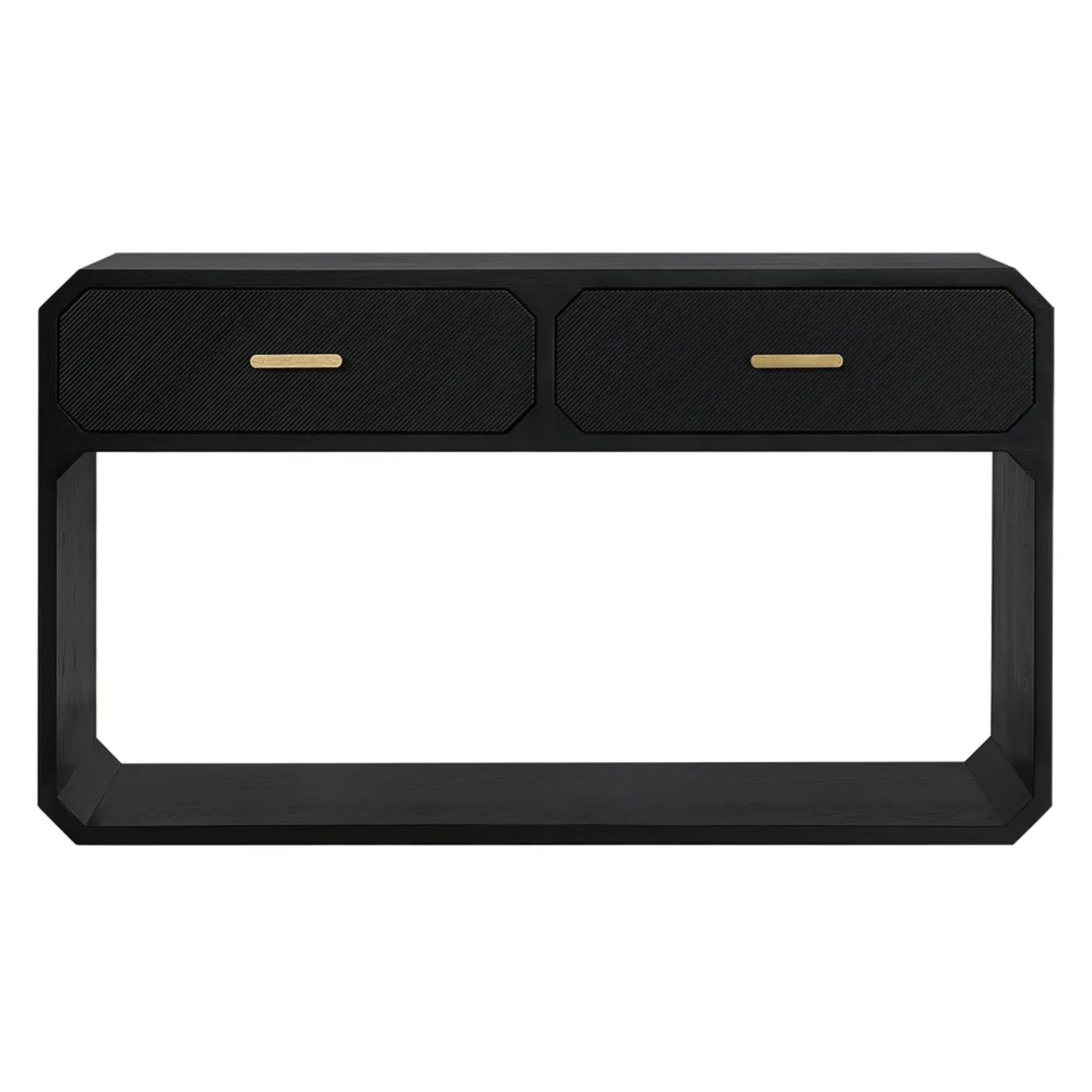 Anderson Two Drawer Console Table - Black – Alfresco Collective