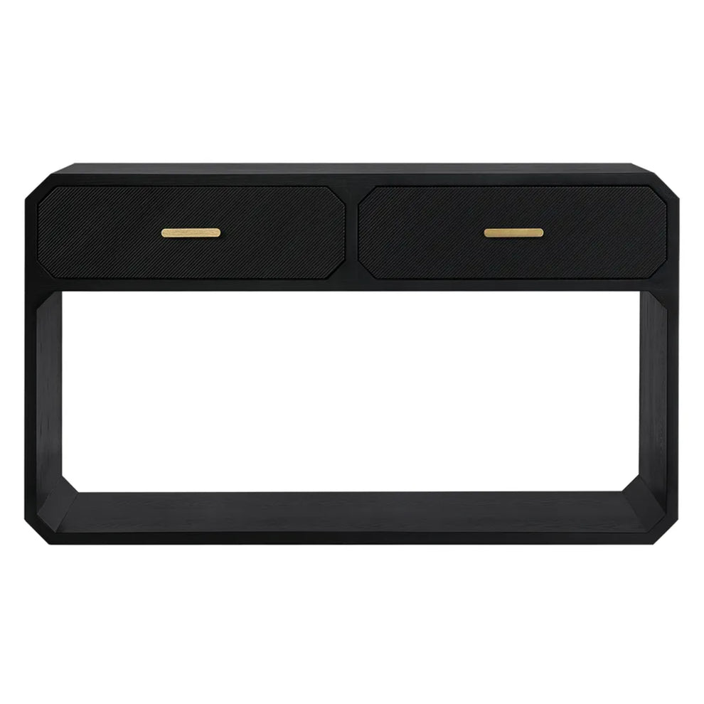 Anderson Two Drawer Console Table - Black – Alfresco Collective