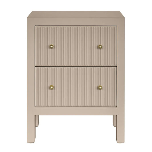 Ariana Small Fluted Bedside Table