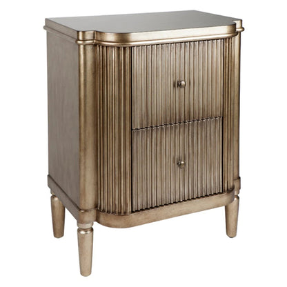 Arielle Ribbed Timber Bedside Table Bedside Table Cafe Lighting & Living