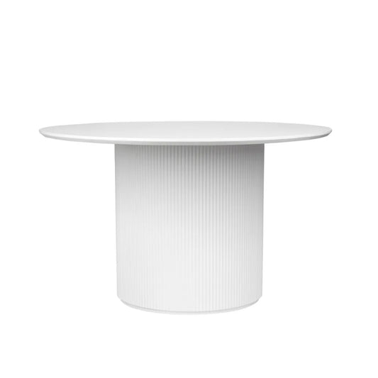 Arlo 1.2m Round Wooden Dining Table - White